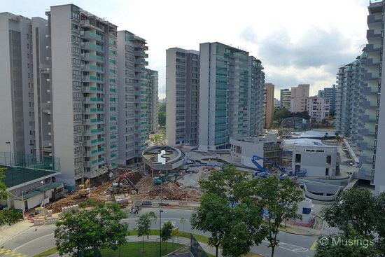 The front of the apartment site. The HDR picture coming out of the LX7 didn't work so well this time, and colors look quite odd.