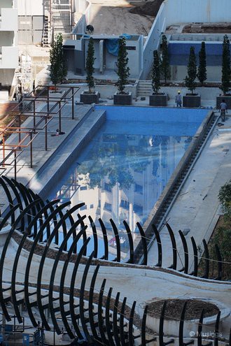 The 50m lap pool, one of three pools in the project.