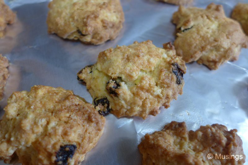 Rock Cakes - Hard on the outside, soft on the inside.