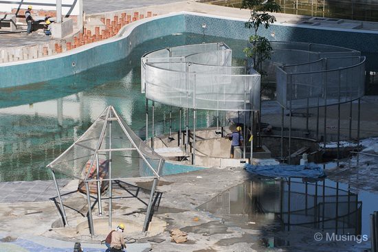 The water playground area. Hannah is going to love this later!