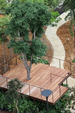 The treehouse playground has been decked.