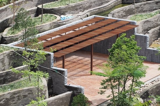 Wood deck for the library patio is done too.