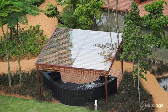 Some of the residents at the FB group were concerned earlier whether the Croquet Lawn post would be usable on rainy days - well, the newly installed awning nicely addresses those concerns.