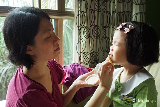  Mommy was the MUA - make-up artist - for the day. — with Tay Ling Ling.