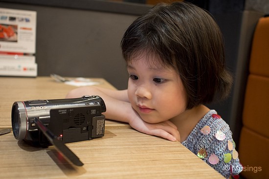 Already reviewing her performance on-stage just now. 