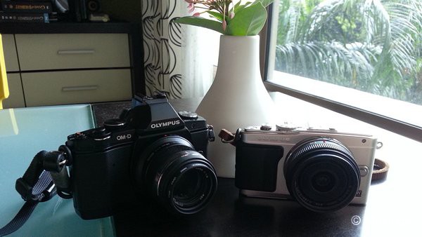 The 45mm with the E-M5, and 14mm with the E-PL6.