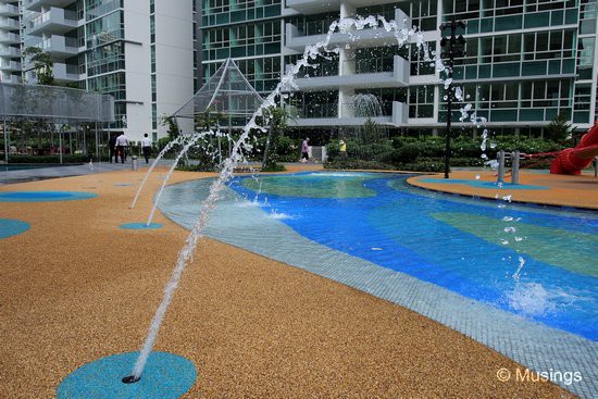 Hannah is going to adore the children's water playground. 