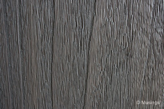 Taking another close look at the wood texture of our Master Bedroom headboard.