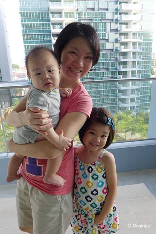 Mommy, Peter and Hannah on a sunny Sunday morning @ The Minton!