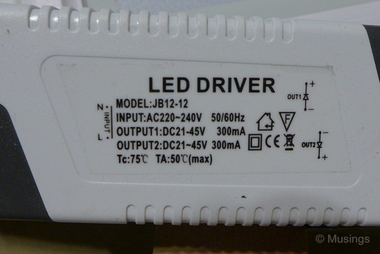 Independent LED drivers for each of the units.