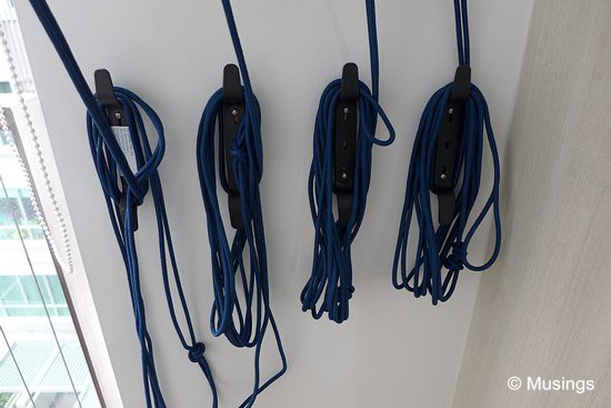 One rope guide for each pulley.