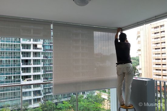 Oh yes. We had roller blinds installed in our front balcony too. The contractor was the same fellow who's done all of our blinds and curtains too.