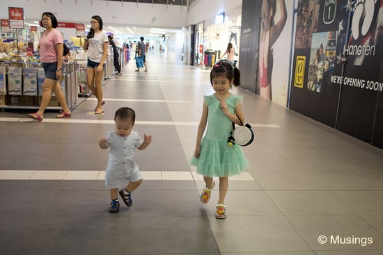 Peter stomping at Serangoon Nex. New-found freedom!