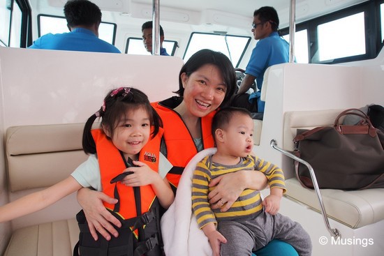 At the start of the boat ride to Baan Tai pier Within minutes, both kids are gonna look terrified instead.