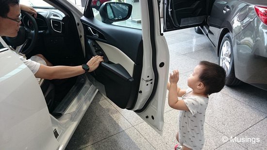 Peter especially interested in the driver's door off the Mazda 3 Deluxe.