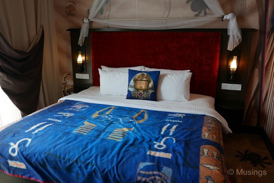 King-size bed in the private room. 