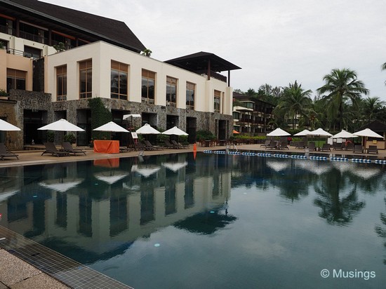 The main pool looking very serene before its daily 0900 opening hour.