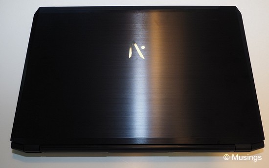 The Aftershock logo emblazoned on the brushed aluminum top.