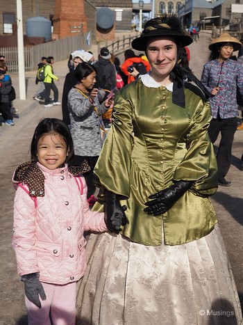 Fortunately she didn't ask us to buy her one of these period dresses!