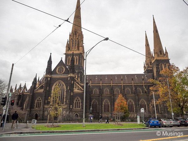 St. Patrick's Cathedral as seen from the junction of Macarthur and Albert Streets.
