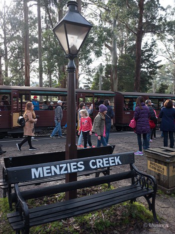 Menzies Creek - the station stop where we got off after the 30 minute ride. 