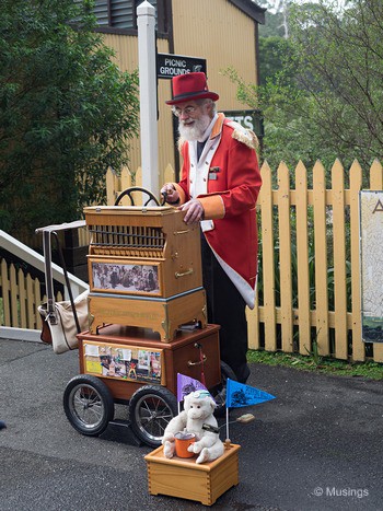 The music man who kept train riders entertained while waiting for their rides. 