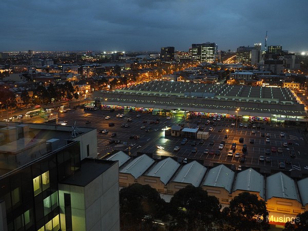 A view of Queen Victoria Market at 1730 hrs. 