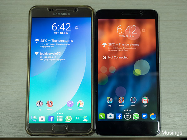 The Samsung Note 5 vs Xiaomi Mi Note 3.