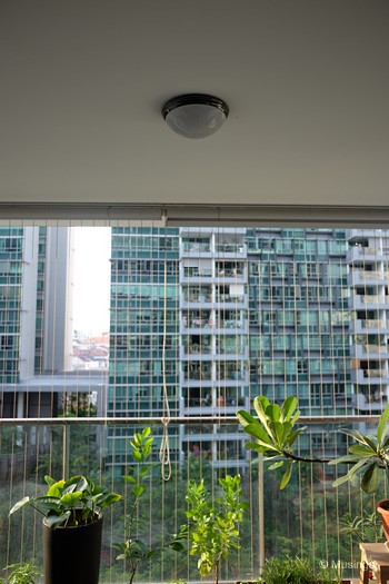 Front balcony desperately needs a ceiling fan in hot and humid Singapore.