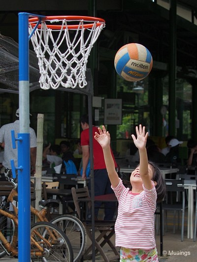 Some netball action after lunch!