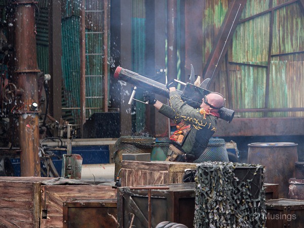 Time to break out the bazooka! The actor performing the role of The Deacon, one of the late Dennis Hopper's defining roles.