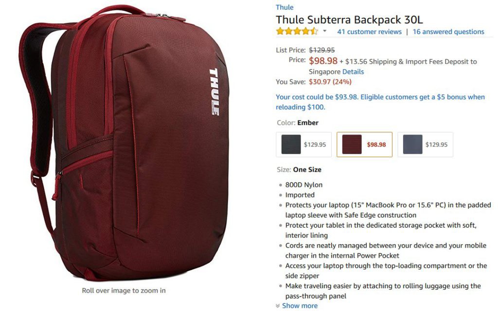 Thule Subterra Backpack 30l - Mineral